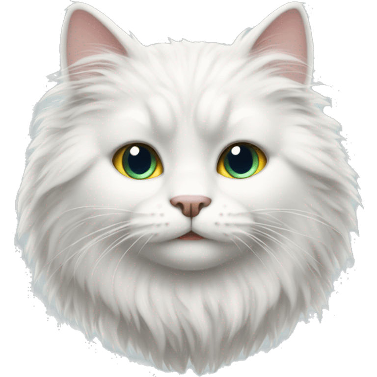 a white fluffy girl cat emoji