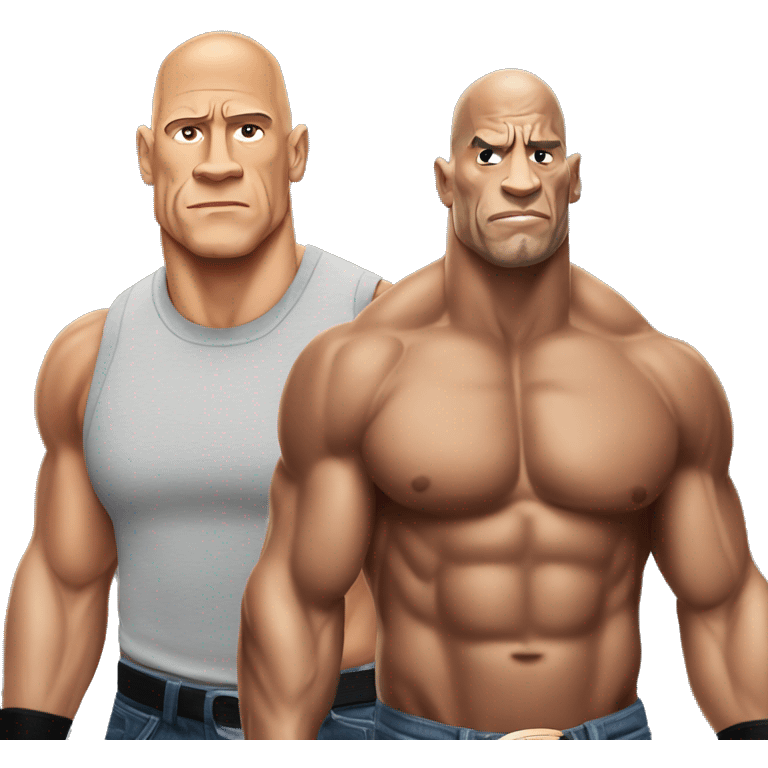 John cena fused with the rock emoji