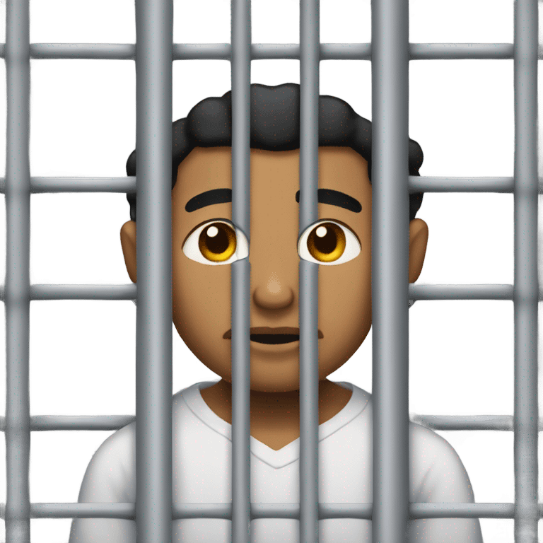 Lightskin man in jail cell emoji