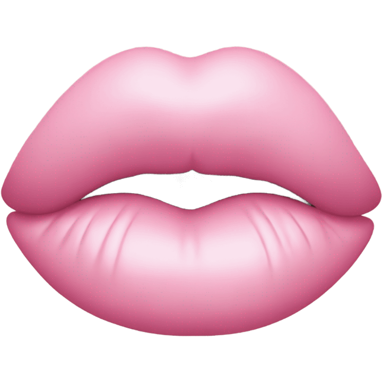 Pastel pink lipstick print  emoji