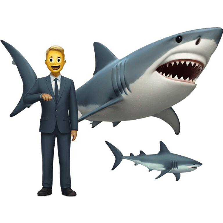 shark with man emoji