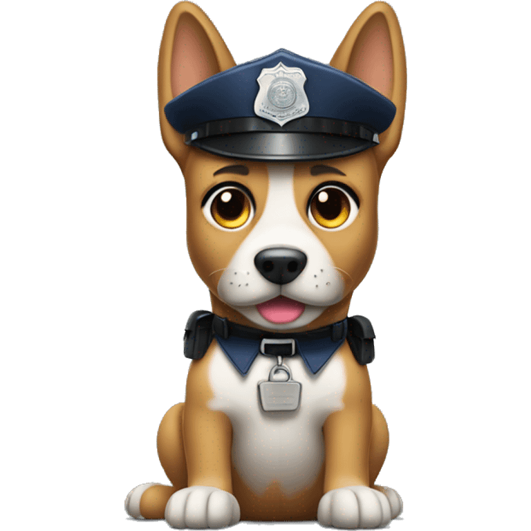 Dog doing police work emoji