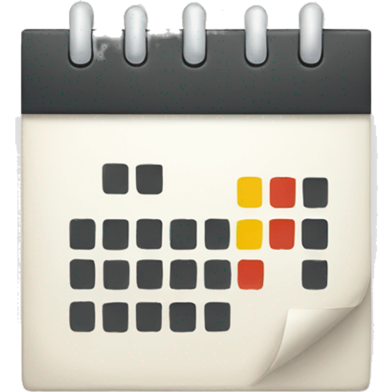 Minimalist calendar icon emoji