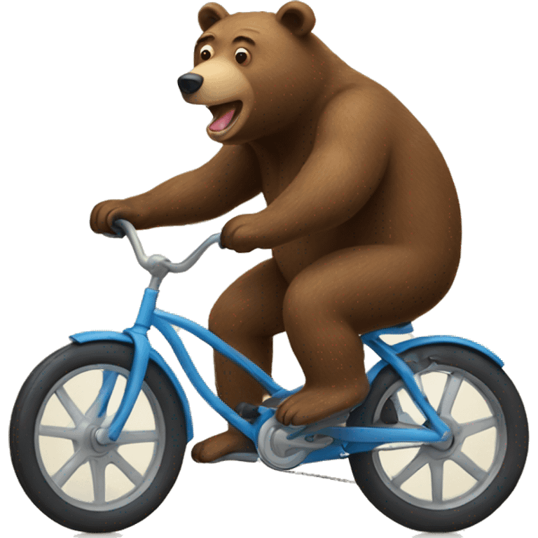 Bear riding a bike  emoji