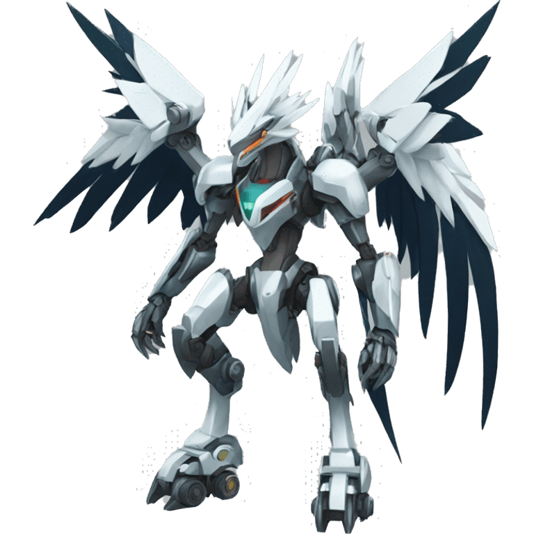 Mechanical Silver-Metallic-Silvally-Mecha full body emoji