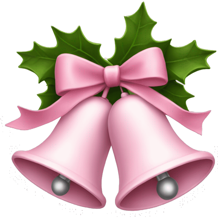 Light pink Christmas bells emoji