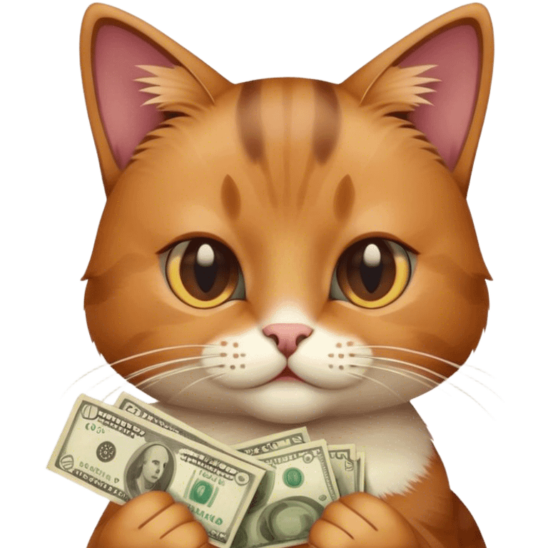 Cat counting money  emoji