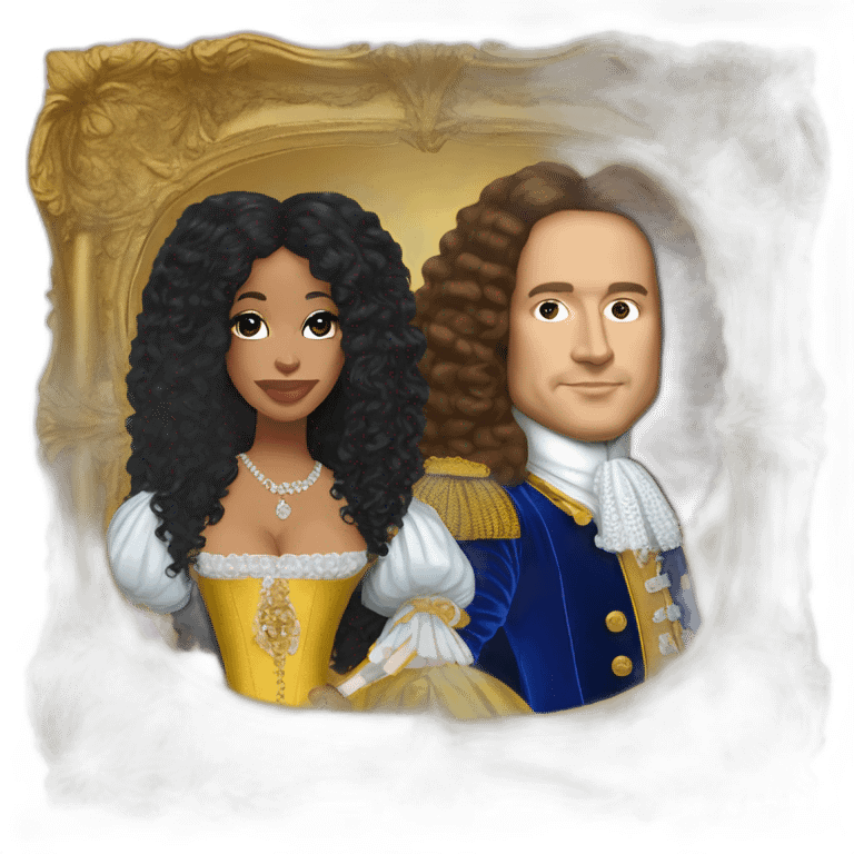 Louis XIV and nikki minaj emoji