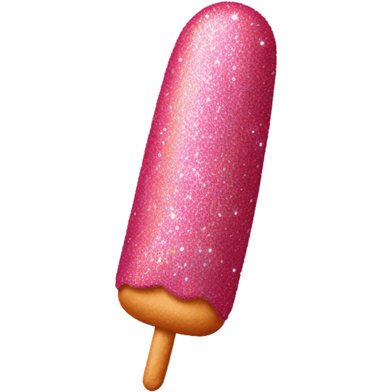 Pink corn dog with glitter  emoji