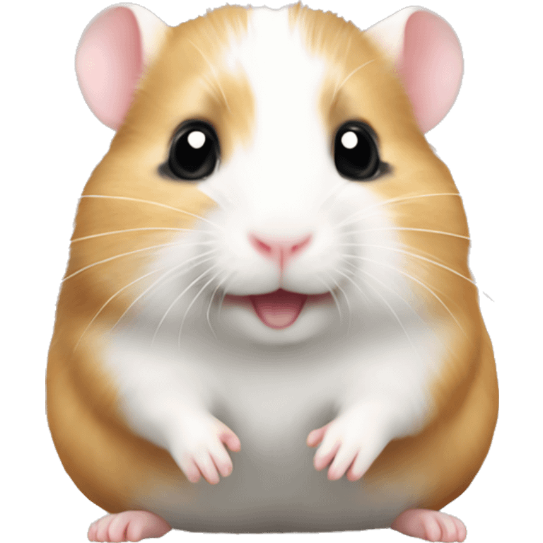 white cute lovely tiny hamster emoji