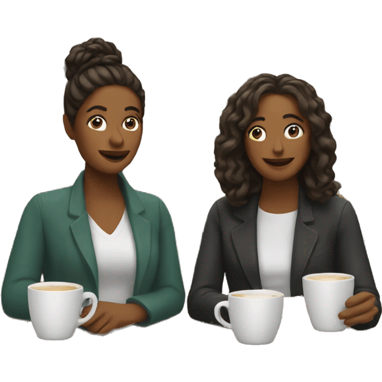 two women at coffee shop emoji