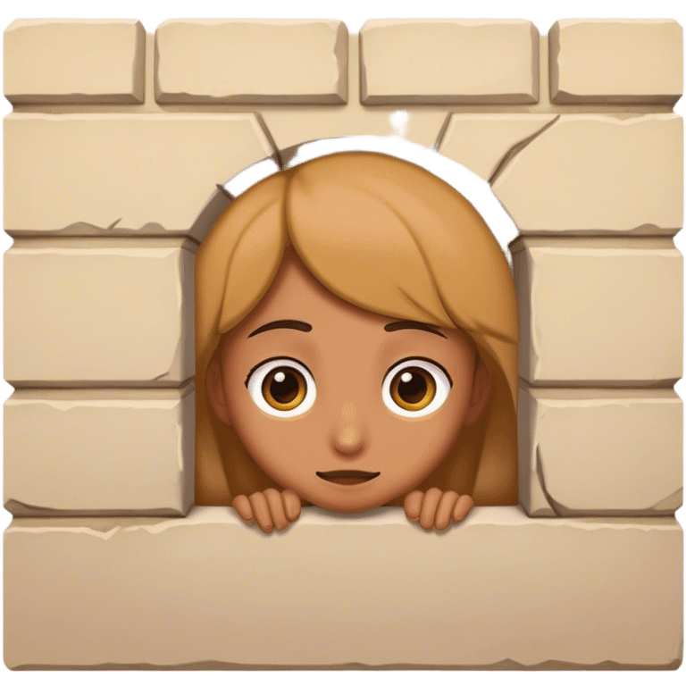 Peeking over wall emoji