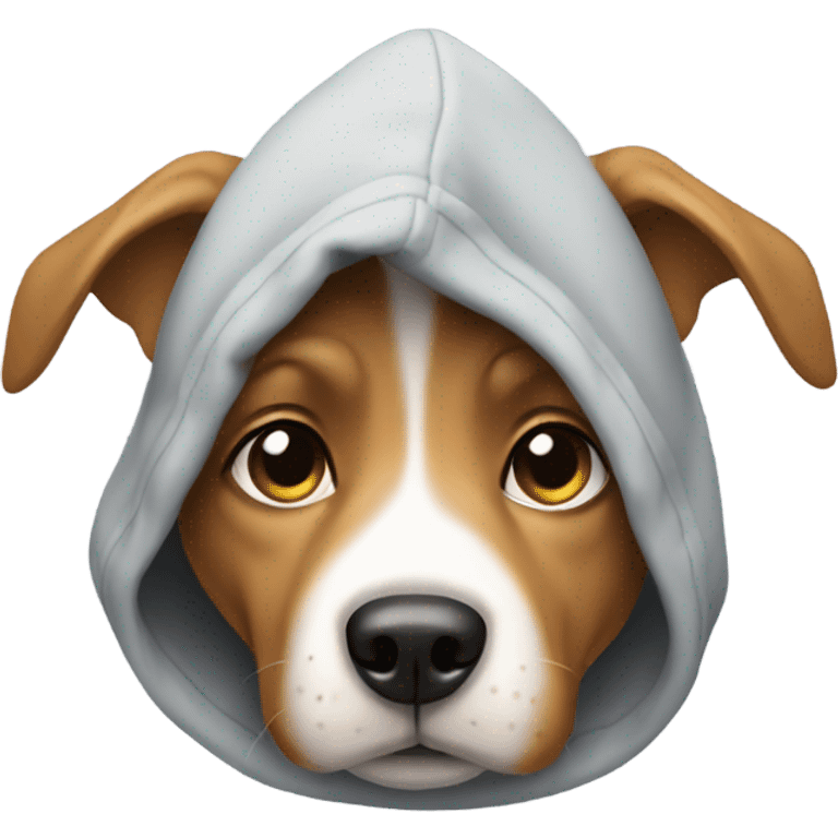 Dog wearing a hoodie emoji