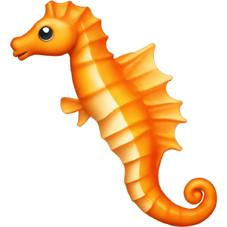 Orange sea horse looking to the left emoji