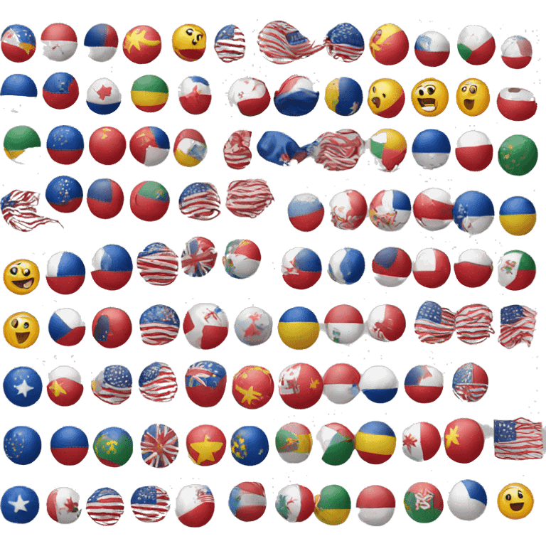 some flag balls emoji