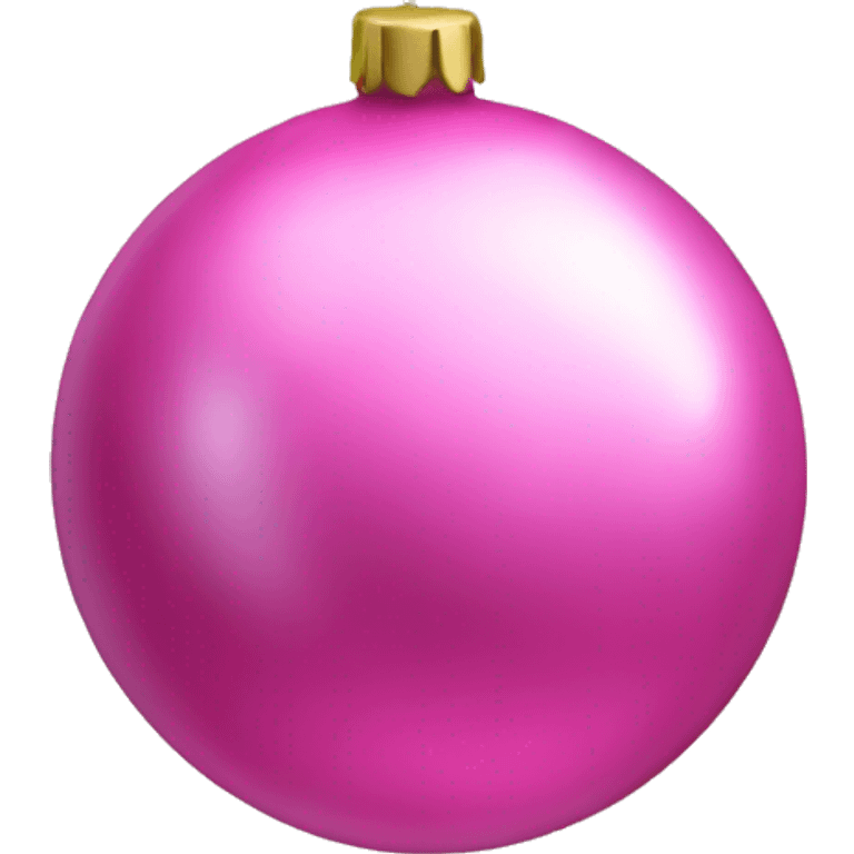 Pink Christmas bauble emoji