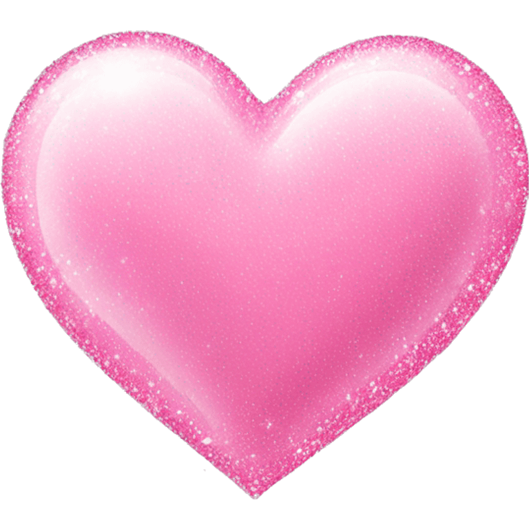 Baby pink love heart with sparkles  emoji