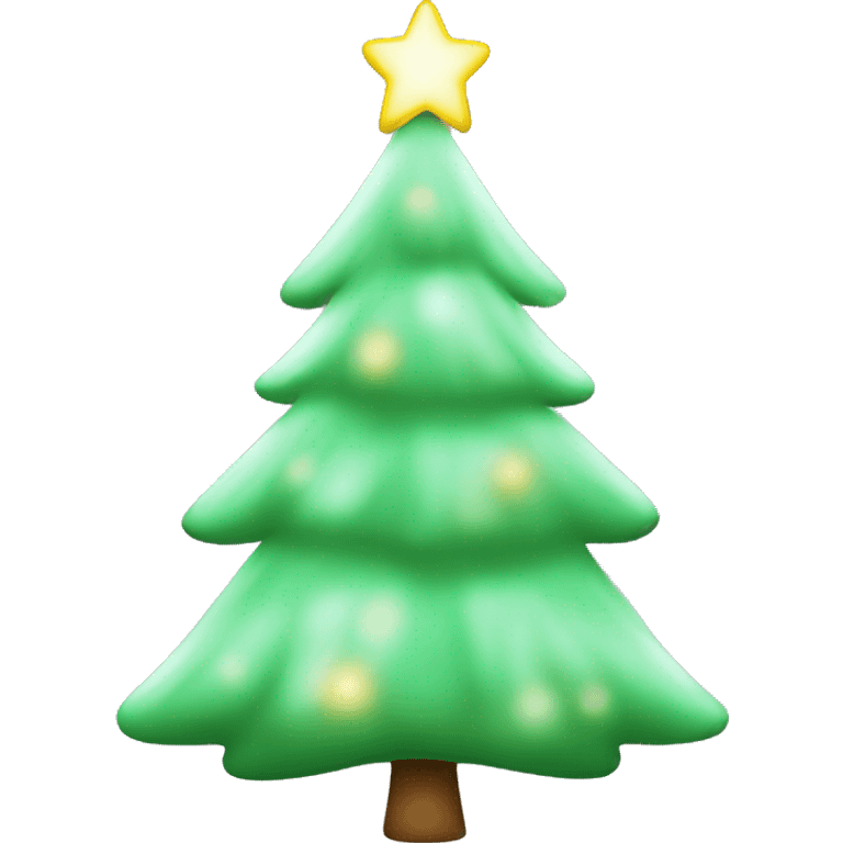 white and light green cute christmas tree emoji