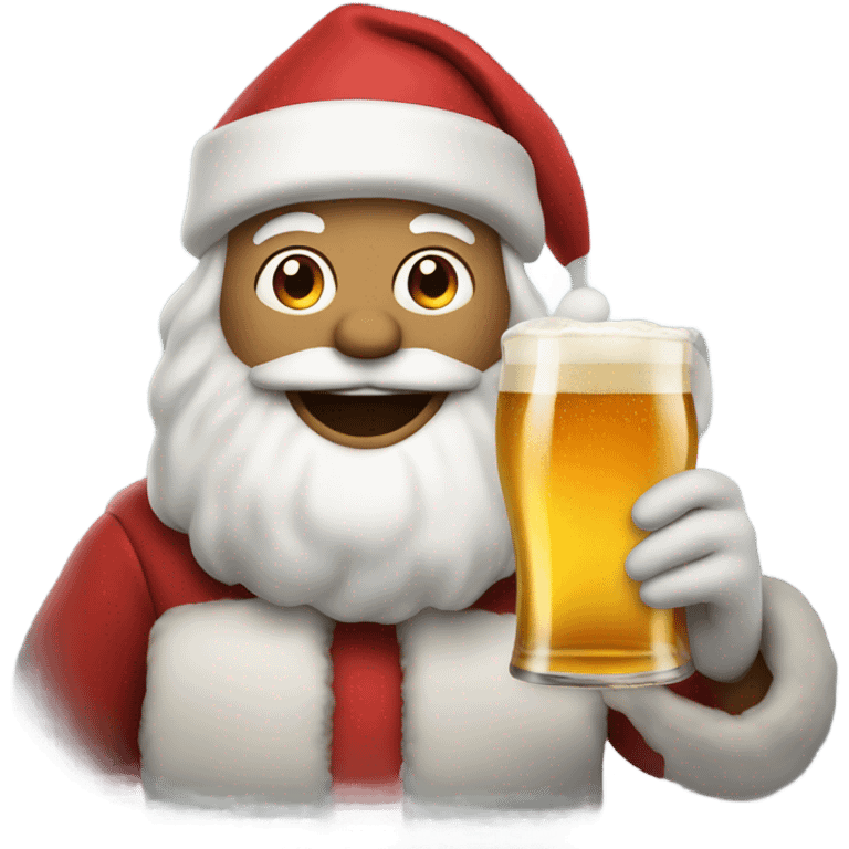 Santa drinking a beer  emoji