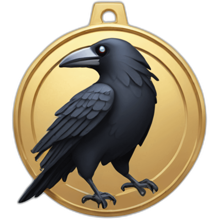 metal raven medal emoji