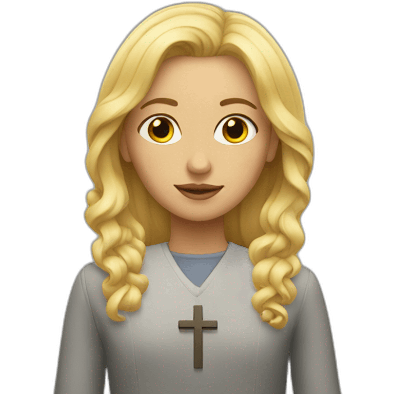 Blonde girl from church emoji