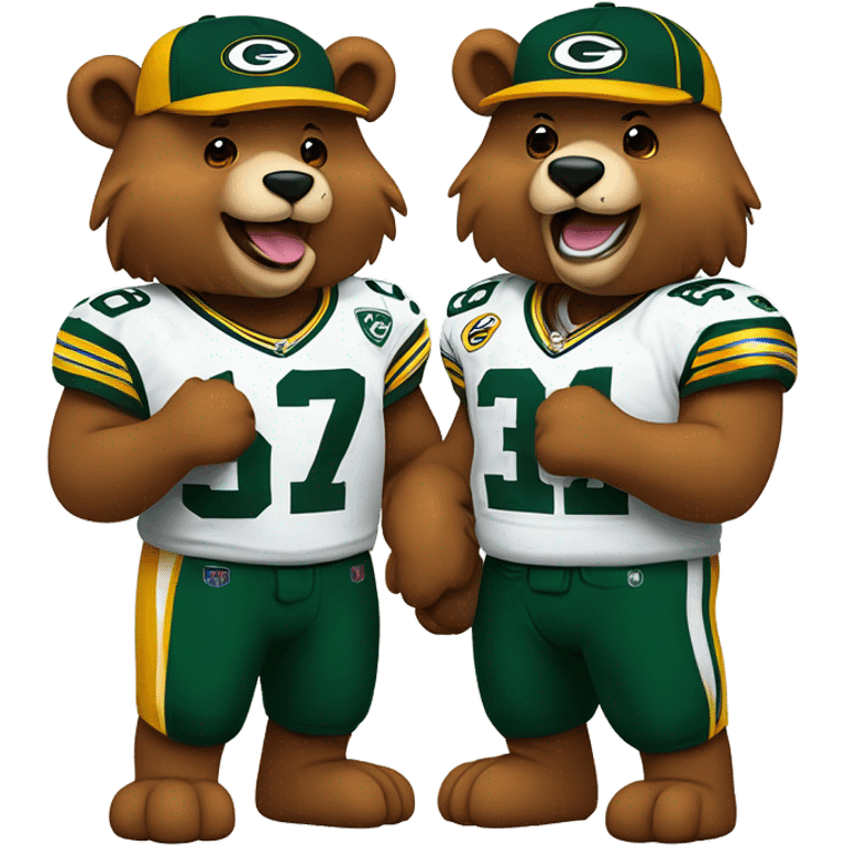 Bears rooting for the Green Bay Packers emoji