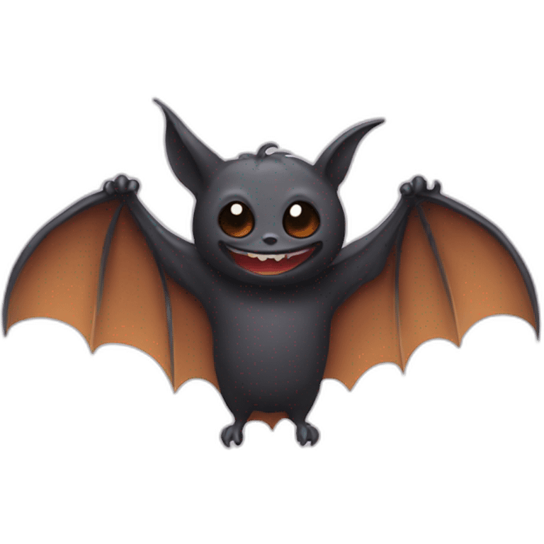 Halloween bat saying Hello emoji