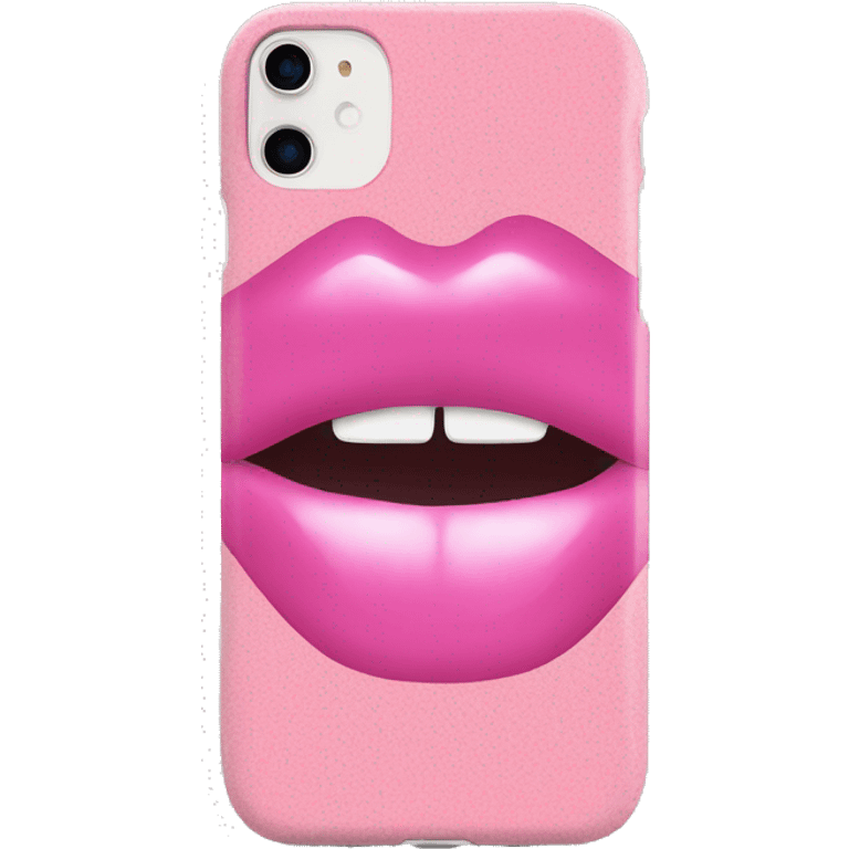 Pink rhode lipgloss phone case emoji