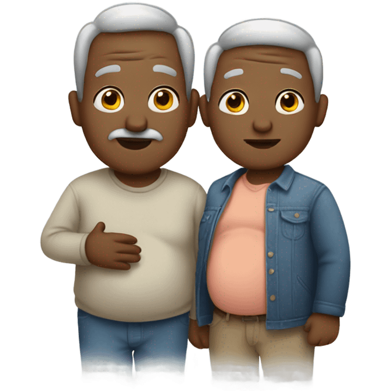 Two pregnant grandpa emoji