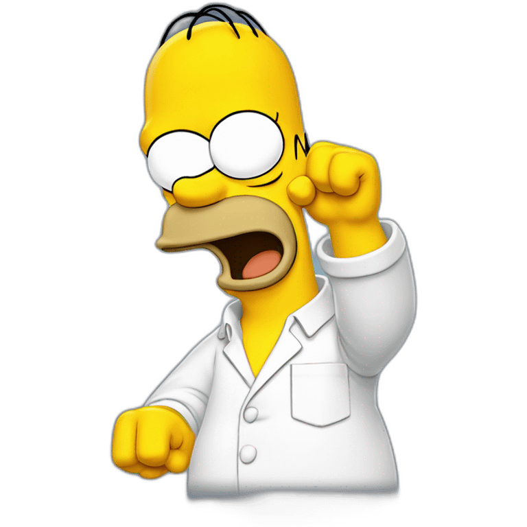 Homer-simpson qui fait un dab emoji