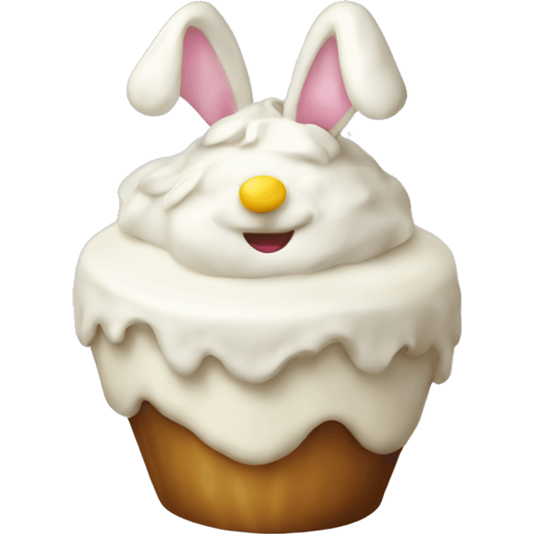 Easter white cake emoji