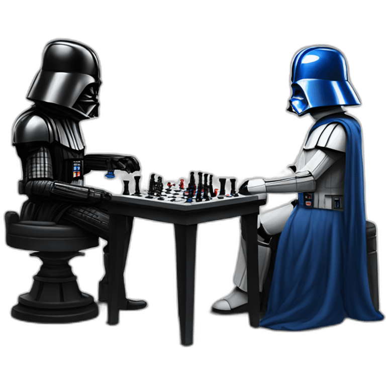 R2D2 playing chess with darth vader emoji