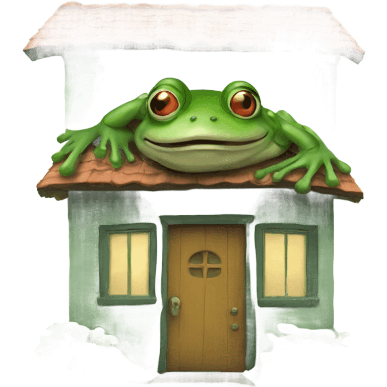 frog on a house  emoji