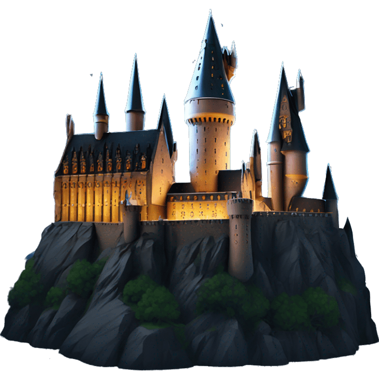 Hogwarts Castle at Night emoji