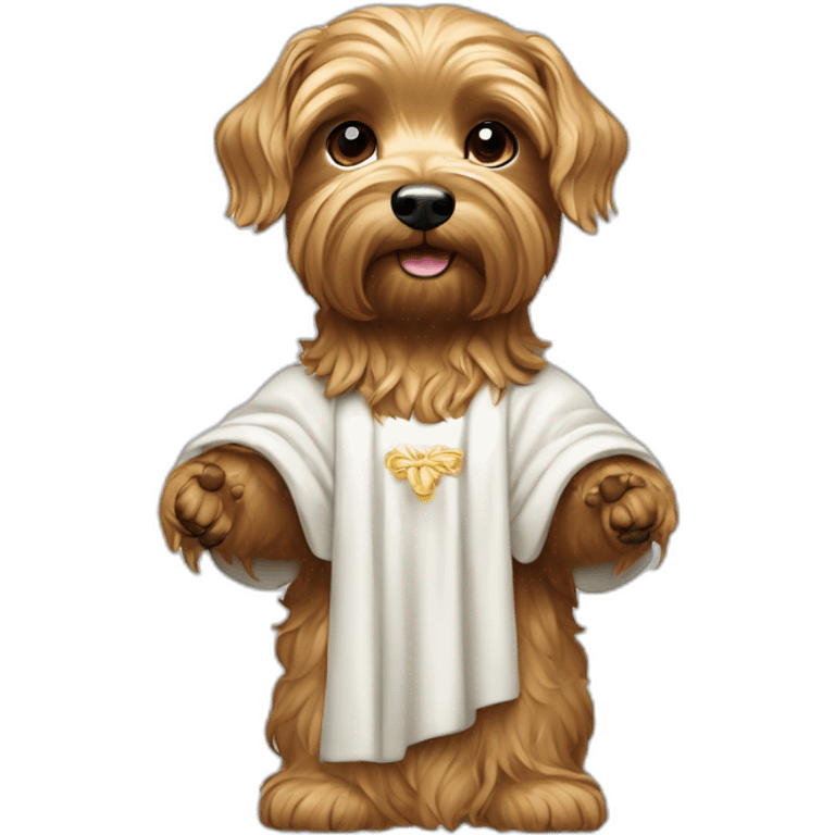 christ the redeemer status holding yorkie emoji