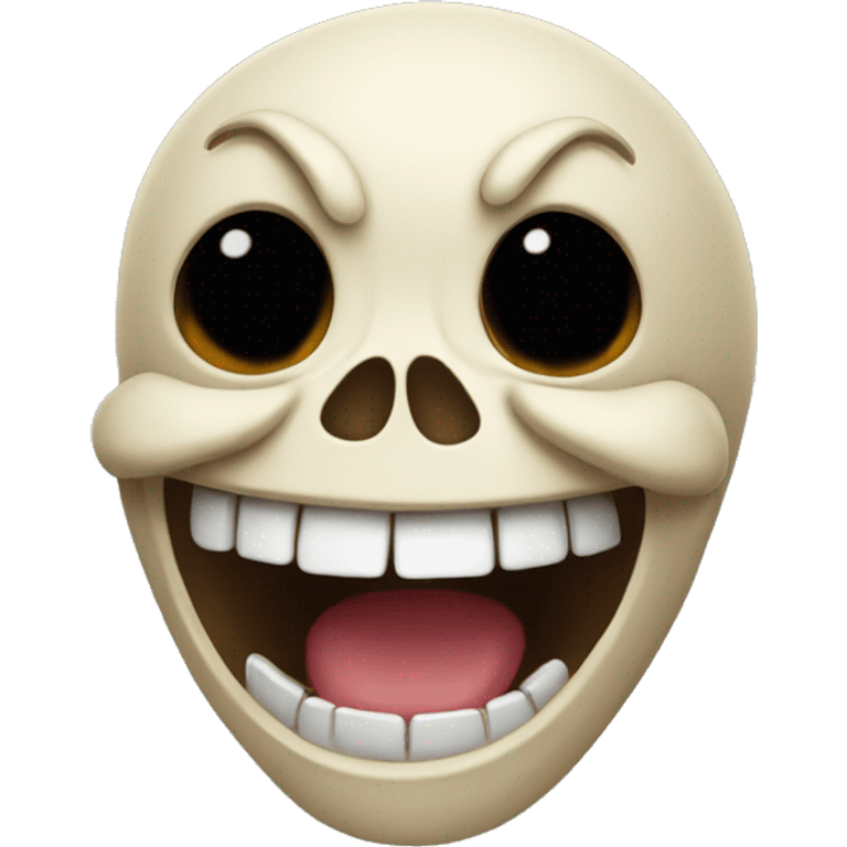 a skull laughing crazy emoji