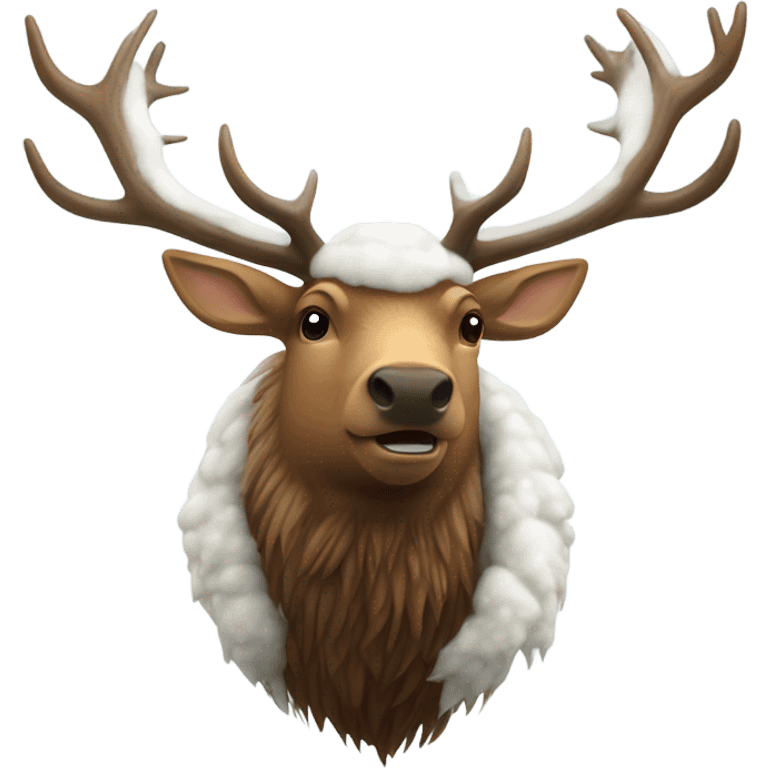 ELK with Snow on his back emoji