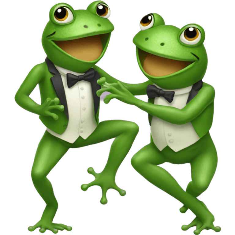 Two frogs doing the tango  emoji