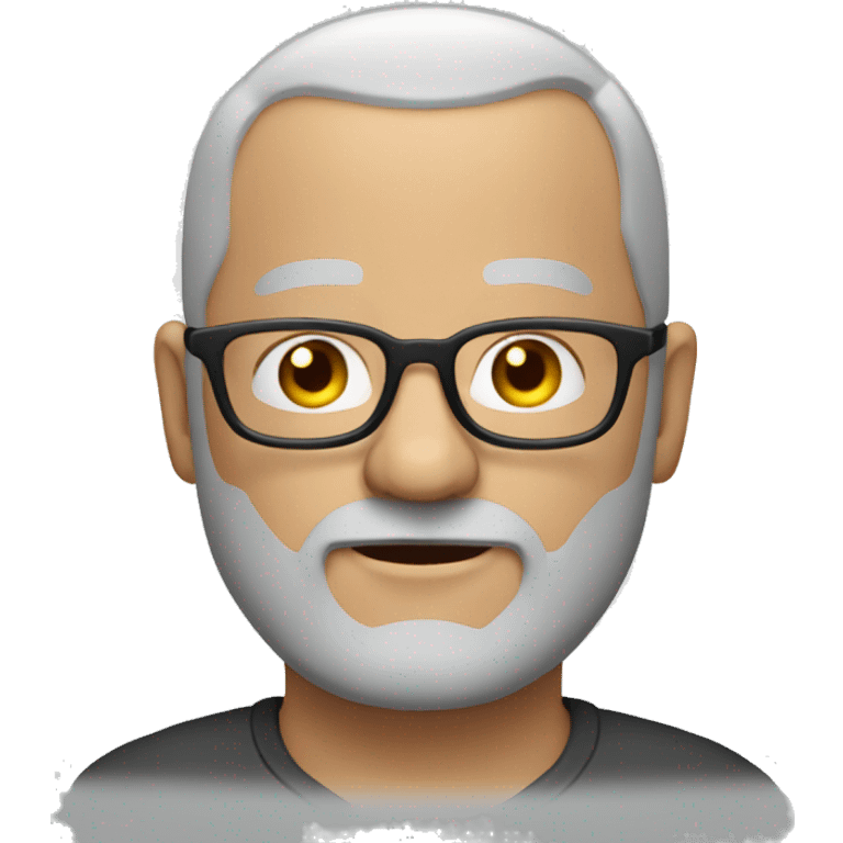 fat bald man grey beard glasses emoji