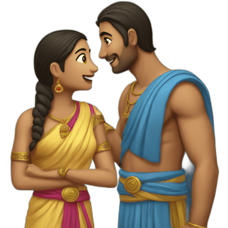 Rama talking with sita emoji