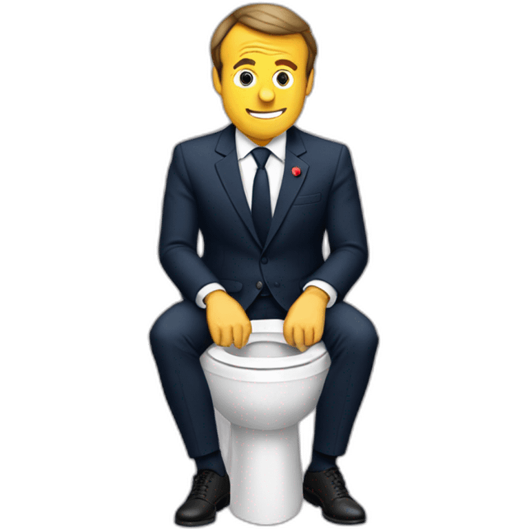 Macron qui est au toilette emoji