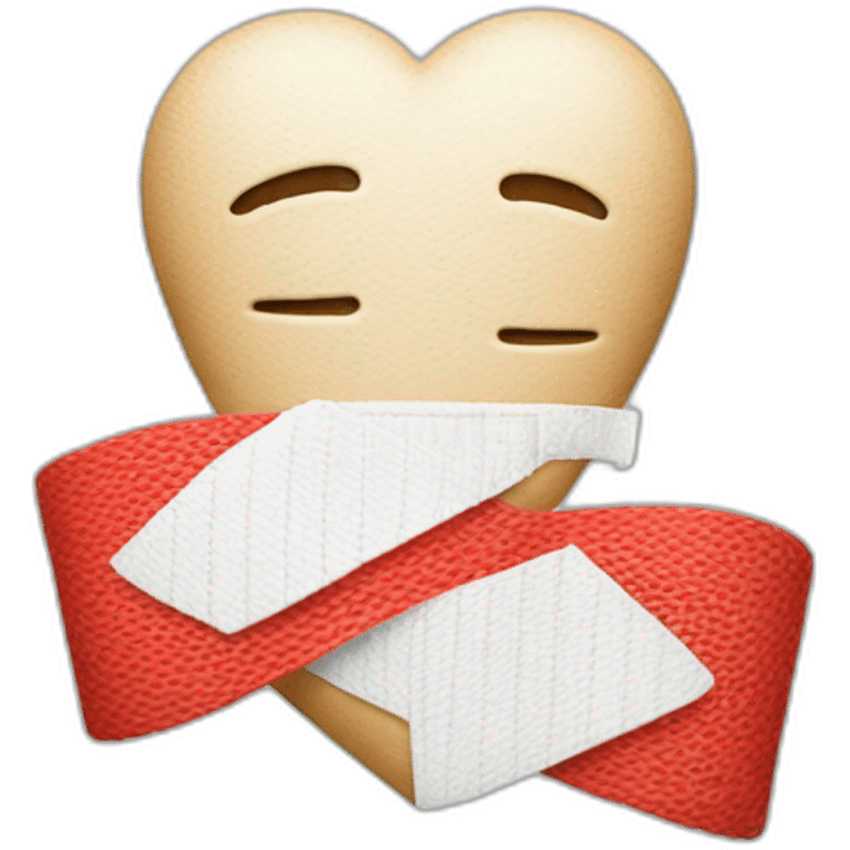 A red heart with bandage emoji