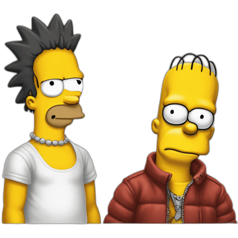 Hommer Simpson et Bart Simpson emoji