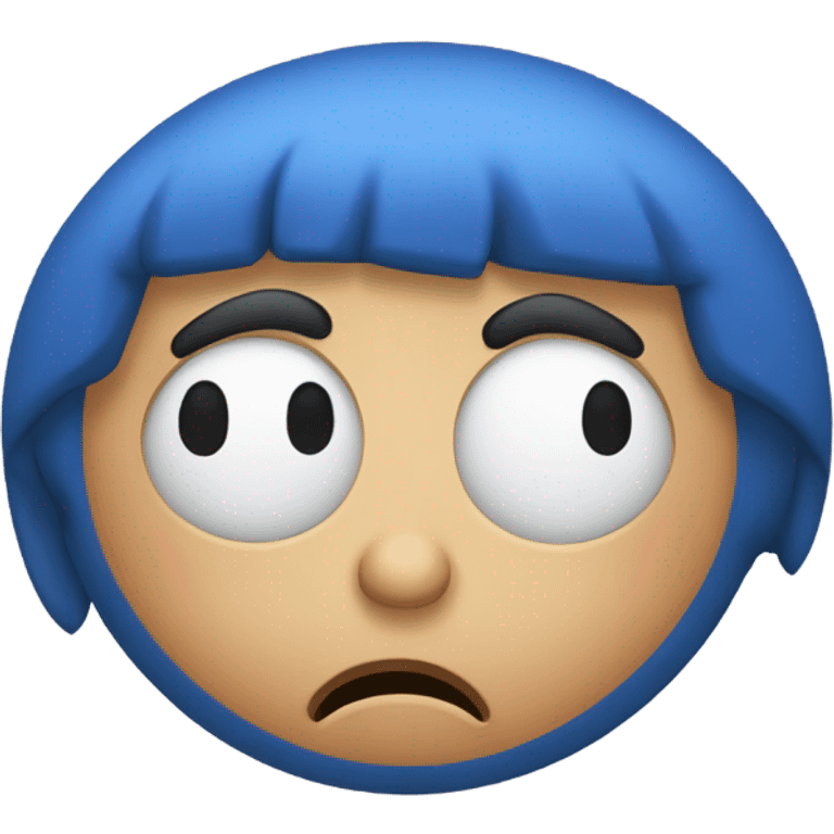 Angry blue emoji emoji