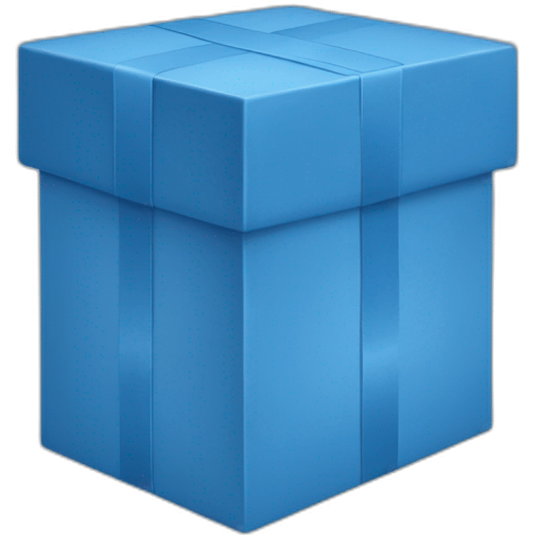 All blue box, solid blue emoji