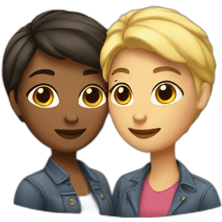 Lesbian couple emoji