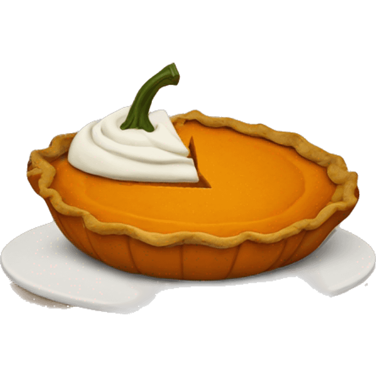 A pumpkin with a pie on it  emoji