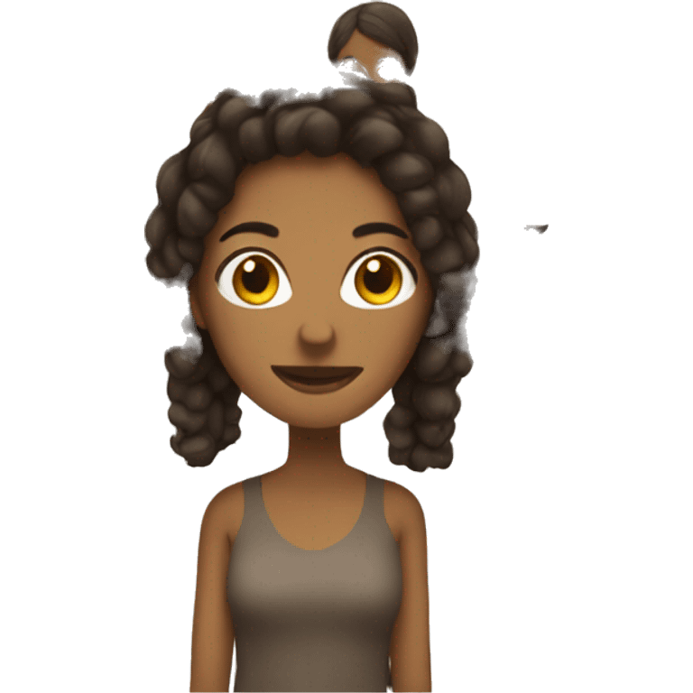 Woman with brown haïr emoji