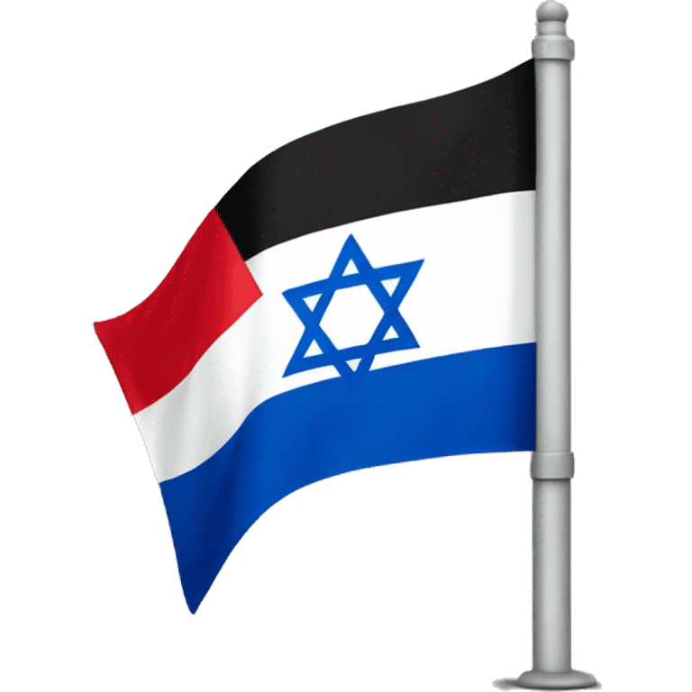 Israeli flag standing Palestine  emoji