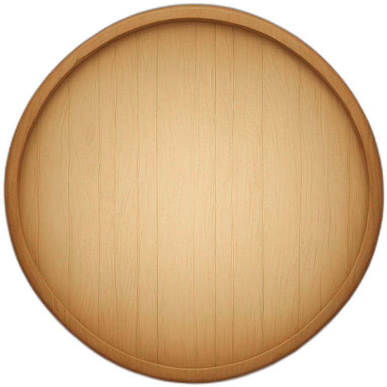 wooden circle table top view emoji